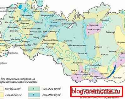 Зони за величиною снігового навантаження