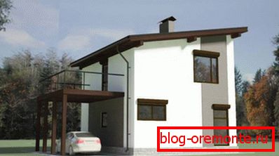 Проект даху з одного ската для житлового будинку