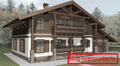 3D макет будинку в альпійському стилі 3D макет будинку в альпійському стилі