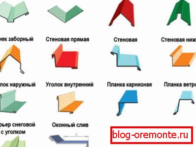 Асортимент фасонних виробів для профлиста