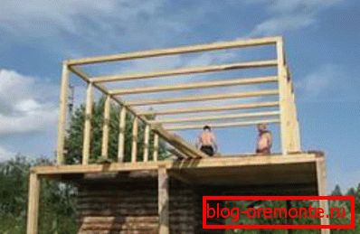 Установка стійок і ригеля