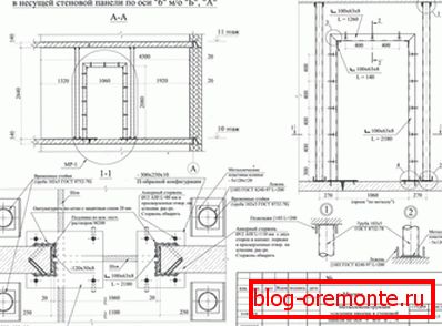 Креслення посилення дверного отвору Креслення посилення дверного отвору