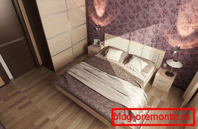 Для маленьких спалень краще вибрати світлий ламінат