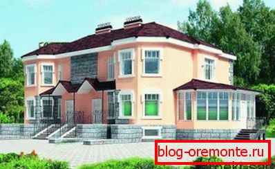 Будинок на 2 сім'ї з газобетонних блоків Будинок на 2 сім'ї з газобетонних блоків