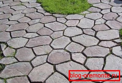 Доріжки в саду: з доріжки + з бетону - виходить відмінна імітація укладання натуральних каменів Доріжки в саду: з доріжки + з бетону - виходить відмінна імітація укладання натуральних каменів