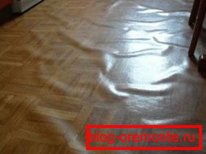 Якщо матеріалу не дати відлежатися, то після укладання на ньому можуть з'явитися здуття Якщо матеріалу не дати відлежатися, то після укладання на ньому можуть з'явитися здуття