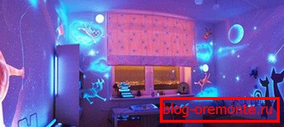 Флуоресцентна фарба в інтер'єрі Флуоресцентна фарба в інтер'єрі