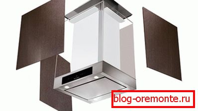 Конструкція острівної витяжки Конструкція острівної витяжки