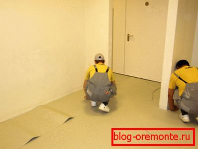 На фото - укладка подложки На фото - укладка подложки