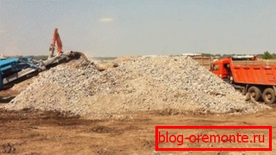 Виробництво вторинного щебеню безпосередньо на будівельному ділянці Виробництво вторинного щебеню безпосередньо на будівельному ділянці