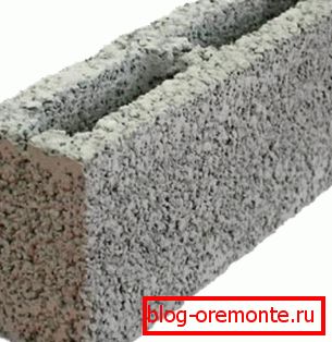 Пустотіла керамзитобетонний перегородковий блок. Пустотіла керамзитобетонний перегородковий блок.