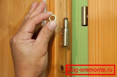 Регулювання петель за допомогою шайби ремонт вхідних металевих дверей