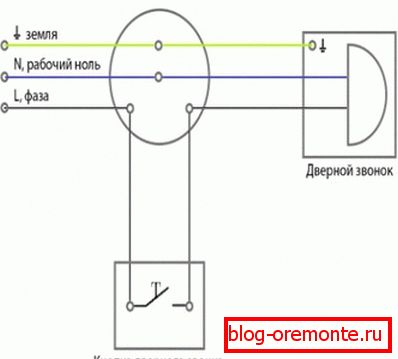 Схема дверного звонка Схема дверного звонка