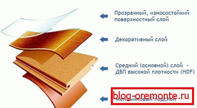 Складові частини ламінованих підлог