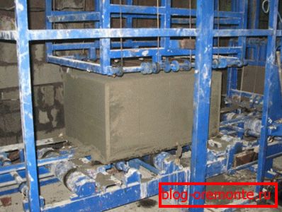 Верстат для виробництва газобетонних блоків методом розпилювання моноліту Верстат для виробництва газобетонних блоків методом розпилювання моноліту
