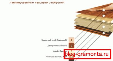 Структура ламината