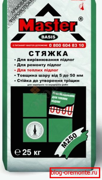 Суха суміш для теплої підлоги Суха суміш для теплої підлоги