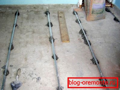 Установка маяків на розчин. Установка маяків на розчин.