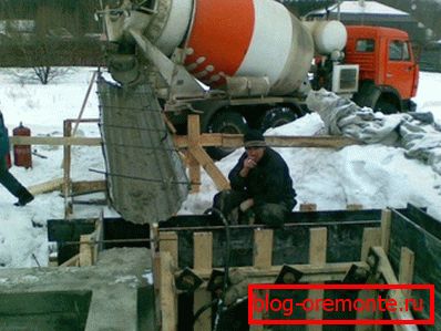 Заливка готового раствора Заливка готового раствора